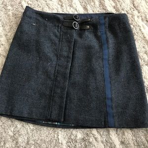 Prana Medium Wool Navy Skirt